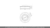 Łożysko wzmocnione typ B do podpór wału 25,4mm Flexi Force nr kat. USA-B-HQ - rysunek techniczny (wymiary)