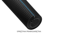 Sprężyna do bramy drut Ø 9,0mm średnica wew. 95mm prawoskrętna czarna - cena za metr bieżący