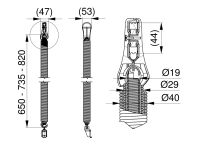 Zestaw sprężyn naciągowych L=820mm do bramy Wiśniowski nr kat. 98062