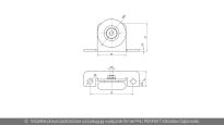 Zespół rolki oporowej v.2 Wiśniowski nr kat. 16436 - rysunek techniczny (wymiary)
