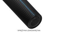 Sprężyna do bramy drut Ø 9,0mm średnica wew. 95mm lewoskrętna czarna - cena za metr bieżący