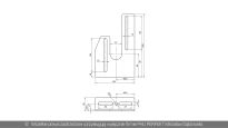 Podpora uniwersalna odległość do osi otworu regulowana 76-152mm Flexi Force nr. kat. USA8R - rysunek techniczny (wymiary)