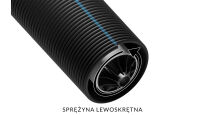 Sprężyna do bramy drut Ø 8,5mm średnica wew. 152mm lewoskrętna czarna - cena za metr bieżący