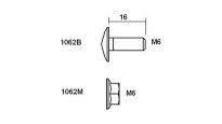 Śruba zamkowa ocynkowana M6*16mm Flexi Force nr kat. 1062B