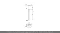 Rolka bieżna oś-trzpień 11,9mm bramy przemysłowe serii 60 Hormann nr kat. 3096586 - rysunek techniczny (wymiary)