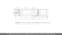 Płyta montażowa do samozamykacza GEZE TS 4000 nr kat. 049185 - rysunek techniczny (wymiary)