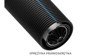 Sprężyna do bramy drut Ø 9,5mm średnica wew. 152mm prawoskrętna czarna - cena za metr bieżący