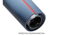 Sprężyna do bramy drut Ø 11,0mm średnica wew. 152mm prawoskrętna kulowana - cena za metr bieżący