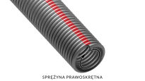 Sprężyna do bramy drut Ø 7,5mm średnica wew. 67mm prawoskrętna kulowana - cena za metr bieżący