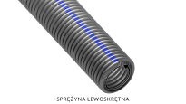 Sprężyna do bramy drut Ø 6,5mm średnica wew. 51mm lewoskrętna kulowana - cena za metr bieżący