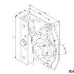 Urządzenie SBD zabezpieczające przed skutkami pęknięcia sprężyny 95-152mm na wał HEX lewe Flexi Force nr kat. 670H32L