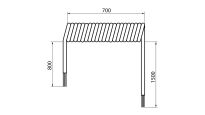 Przewód spiralny 5x0,22mm² 800mm+700mm+1500mm 4-krotne wydłużenie Simech nr kat. 8070150