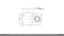 Wspornik wału L=260mm oś 185mm bramy przemysłowe Hormann nr kat. 3082512 - rysunek techniczny (wymiary)