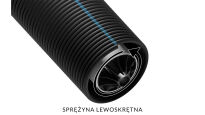 Sprężyna do bramy drut Ø 9,5mm średnica wew. 152mm lewoskrętna czarna - cena za metr bieżący