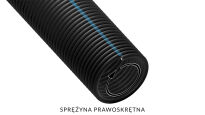 Sprężyna do bramy drut Ø 8,0mm średnica wew. 95mm prawoskrętna czarna - cena za metr bieżący