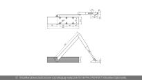 Samozamykacz ECO Schulte TS-20 z ramieniem standardowym nr kat. 5030011224 - rysunek techniczny (wymiary)