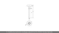 Zestaw 100szt. Rolka bieżna standard 46mm oś-trzpień 11mm L=119mm Flexi Force nr kat. 574-60 - rysunek techniczny (wymiary)