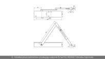 Samozamykacz z ramieniem standardowym GEZE TS 4000  nr kat. 102789+102421 - rysunek techniczny (wymiary)