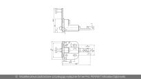 Rygiel obrotowy do bramy ISO45 Novoferm nr kat. 10600358-RY - rysunek techniczny (wymiary)