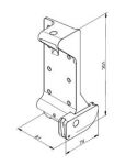 Aluminiowe uchwyty dolne liny nośnej regulowane z obejmą rolki Flexi Force nr kat. 428TAI-S