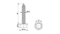 Blachowkręt ocynkowany samogwintujący 6.3*35mm Flexi Force nr kat. 1053BV