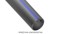 Sprężyna do bramy drut Ø 5,5mm średnica wew. 67mm lewoskrętna kulowana - cena za metr bieżący