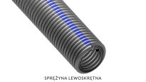 Sprężyna do bramy drut Ø 7,5mm średnica wew. 67mm lewoskrętna kulowana - cena za metr bieżący