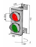 Semafor sygnalizator dwukolorowy LED 230V AC Ø 124mm z uchwytem montażowym Apollo Stagnoli nr kat. ASF25L2RV230