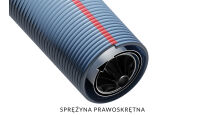 Sprężyna do bramy drut Ø 9,5mm średnica wew. 152mm prawoskrętna kulowana - cena za metr bieżący