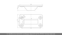 Wpust podłogowy mulda INOX ECO Schulte nr kat. 2098003146  - rysunek techniczny (wymiary)