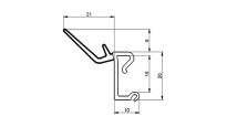 Uszczelka ościeżnicowa z elastyczną wargą TPE L=2490mm Flexi Force nr kat. 1088-2490