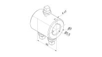 Łącznik wału L=60mm nieregulowany stalowy 3 śruby wał 25,4mm (1'') Doco International nr kat. 25017