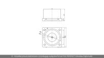 Elektrotrzymacz ścienny 1000N ze zworą ELFRI nr kat. S10110_02_000 - rysunek techniczny (wymiary)