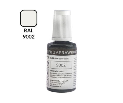 Lakier zaprawkowy RAL 9002 z pędzelkiem 25ml Wiśniowski nr kat. 94660