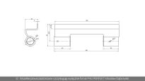 Zawias do trzpienia 17mm ECO Schulte - rysunek techniczny (wymiary)