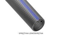 Sprężyna do bramy drut Ø 6,5mm średnica wew. 67mm lewoskrętna kulowana - cena za metr bieżący