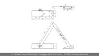 Samozamykacz z ramieniem standardowym GEZE TS 1500 nr kat. 101792+101878 - rysunek techniczny (wymiary)