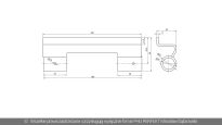 Zawias do trzpienia 19mm ECO Schulte - rysunek techniczny (wymiary)