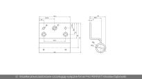 Zawias do trzpienia 19mm ECO Schulte - rysunek techniczny (wymiary)