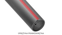 Sprężyna do bramy drut Ø 5,5mm średnica wew. 67mm prawoskrętna kulowana - cena za metr bieżący