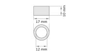 Pierścień dystansowy 10mm oś rolki 12mm.