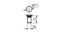 Śruba ocynkowana samozaciskowa z płaskim łbem M6*12mm Flexi Force nr kat. 1006B12