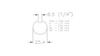 Wałek 25,4mm (1'') pełny z rowkiem L=190mm do adapterów napędu PerfektSklep nr kat. PA-13