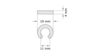 Pierścień dystansowy czarny 4mm oś rolki 11mm.