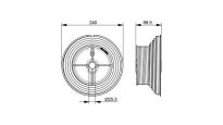 Bębny linowe o średnicy 240mm HL120 prowadzenie z przewyższeniem HL max.3010mm na wał 25,4mm Flexi Force nr kat. FFHL120