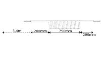 Zestaw 10szt. Przewód spiralny 5*0,25mm² 200mm+750mm+200mm 4-krotne wydłużenie FlexiForce nr kat. 1113704