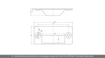 Wpust podłogowy mulda INOX Hormann nr kat. 549044 - rysunek techniczny (wymiary)