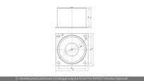 Elektrotrzymacz EM-1100N z przewodem i zworą ZE-B Stumet - rysunek techniczny (wymiary)