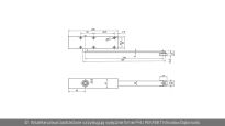 Samozamykacz z ramieniem TS 33-G do drzwi w bramie Hormann nr kat. 3093394 - rysunek techniczny (wymiary)