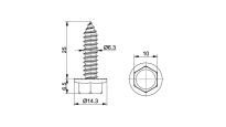 Blachowkręt ocynkowany samogwintujący 6,3*20mm FlexiForce nr kat. 1055BV